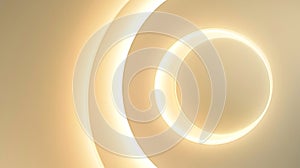 Warm Light Circular Design Modern LED Ceiling Lamp Fixture Interior Decor