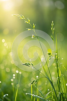 Warm Lime Green Background with Macro Lens Effect photo