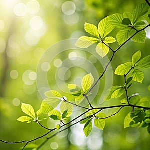Warm Lime Green Background with Macro Lens Effect photo
