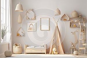 Warm and lovely children\'s room decoration style design