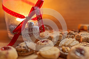 Warm merry christmas candle