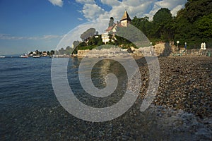 Warm morning light at Beach in Opatija, Croatia