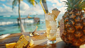 The warm ocean breeze carries the aroma of freshly pineapple and chilled coconut water from the beachside snack bar