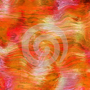 Warm orange autumn red paper liquid flow shape background, fall colors in wavy grunge texture, vintage painted watercolor