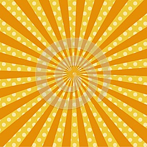 Warm orange pop art retro comic background raster