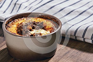 a warm pastel de choclo