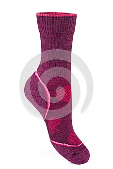 Warm, pink, sport sock photo