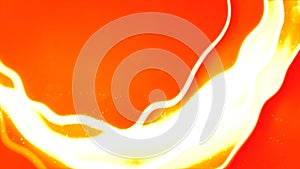 warm red - orange agleam curved figures - abstract 3D illustration photo
