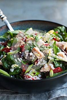 Warm Rice and Albacore Salad