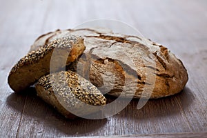 Warm rye bread