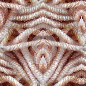 Warm Seamless Woven Texture. Yarn Wool Close-up.