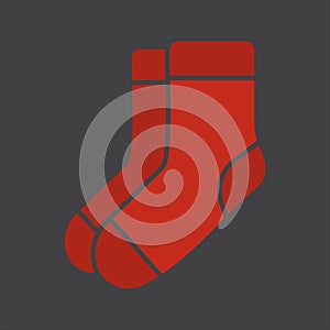 Warm socks glyph color icon