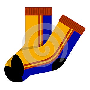 Warm socks icon, cartoon style