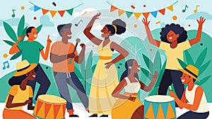 The warm summer breeze carries the sound of live drums and tets as the community gathers for a Juneteenth dance party photo