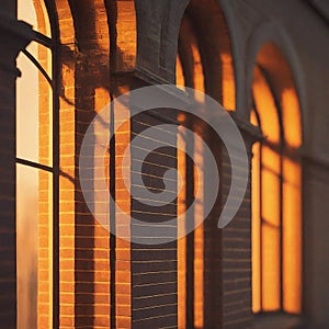 Warm Sunlight Streams Through Office Windows