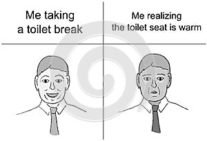 Warm toilet seat meme
