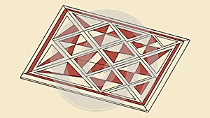 Warm Toned Diamond Geometric Pattern Background, vector design Generative AI