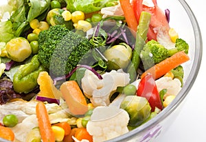 Warm vegetable salad