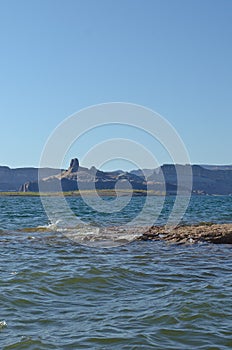 The warm water in the lake powell bay