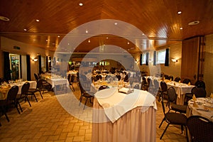 Warm Welcome: Pre-Event Ambience of a Grand Banquet Hall photo