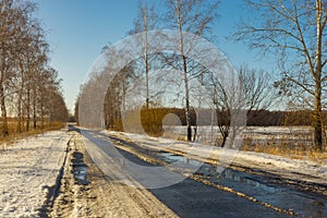 Warm winter in rural area