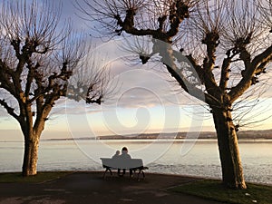 Warm winterday at Lake Constance