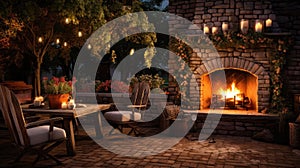 warmth backyard fireplace