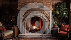 warmth brick fireplace