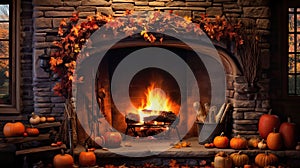 warmth cozy fall fireplace