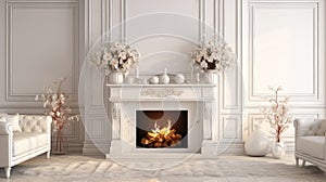 warmth fireplace white