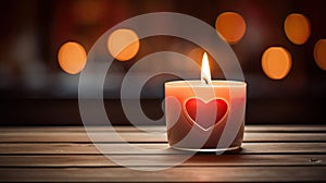 warmth heart candle