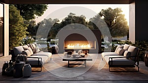 warmth outdoor gas fireplace