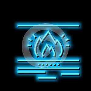 warmth skin neon glow icon illustration