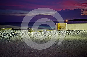 Warn sign at Maldives