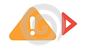 Warning Alert Icon: Caution, Error Important Message, vector design Generative AI