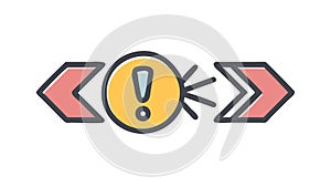 Warning or alert message, critical information and caution, vector design Generative AI