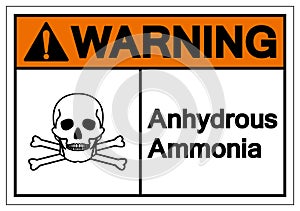 Warning Anhydrous Ammonia Symbol Sign, Vector Illustration, Isolate On White Background Label. EPS10