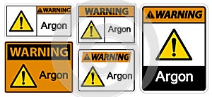 Warning Argon Symbol Sign Isolate On White Background,Vector Illustration EPS.10