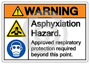 Warning Asphyxiation Hazard Symbol Sign, Vector Illustration, Isolate On White Background Label .EPS10 photo