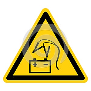 Warning Battery Charging Area Symbol Sign, Vector Illustration, Isolated On White Background Label .EPS10