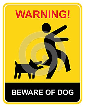 Warning - beware of dog photo