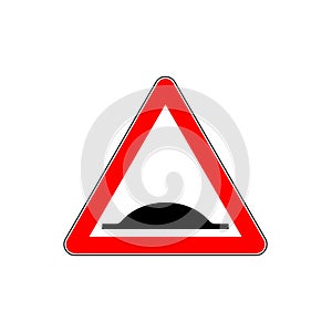 Warning Bumps Road sign. Vector