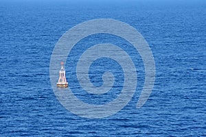 A warning buoy off the coast of Spain, Barcelona
