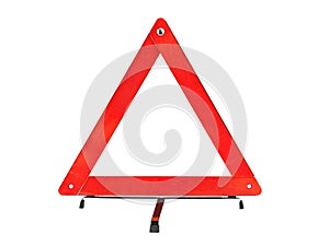 Warning car sign - red triangle