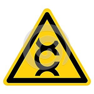 Warning Carcinogen Symbol Sign ,Vector Illustration, Isolate On White Background Label. EPS10 photo