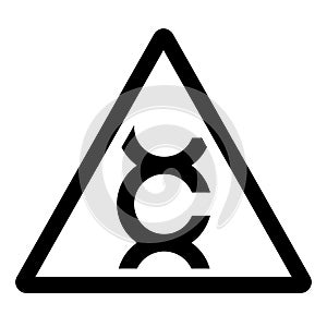 Warning Carcinogen Symbol Sign ,Vector Illustration, Isolate On White Background Label. EPS10