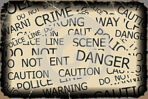 Warning, Caution, Crime, Police signs