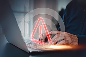 Warning caution 404 page not found error system warning on problem computer