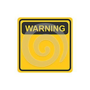 Warning, caution sign icon in flat style. Danger alarm vector il