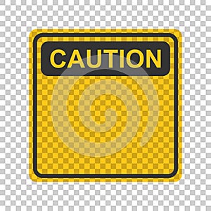 Warning, caution sign icon in flat style. Danger alarm vector il
